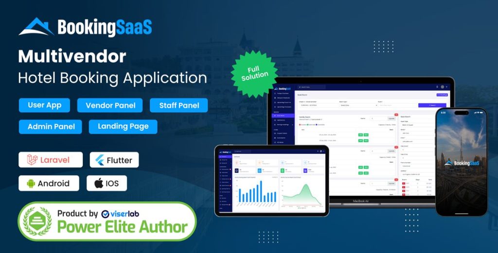 BookingSaaS – Complete MultiVendor Hotel Booking Application SAAS